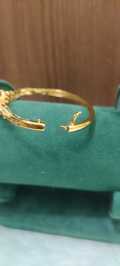 Premium nakshi gold look Lakshmi Devi openable kada (fit from 2.4 to 2.10)