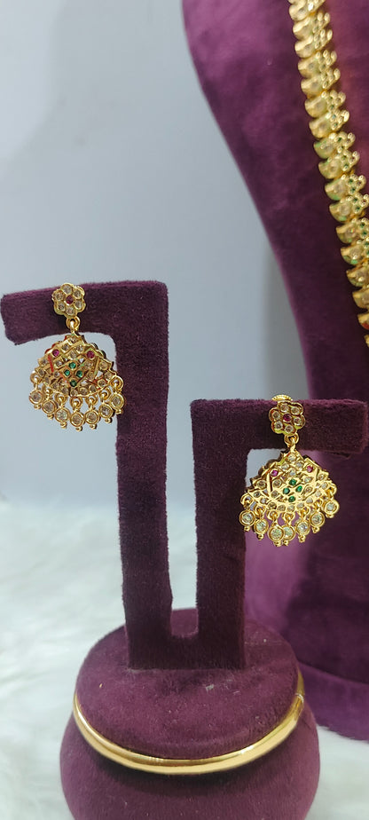 Pure panchaloham vintage mango long haram set