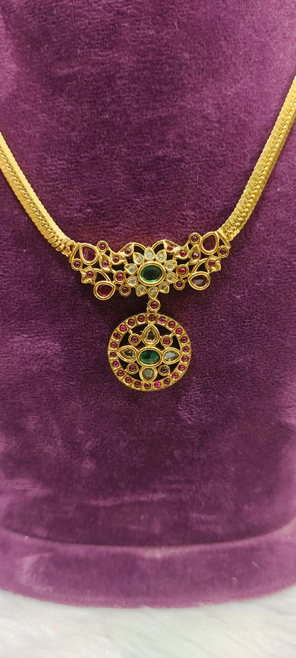 Premium pota kempu necklace set