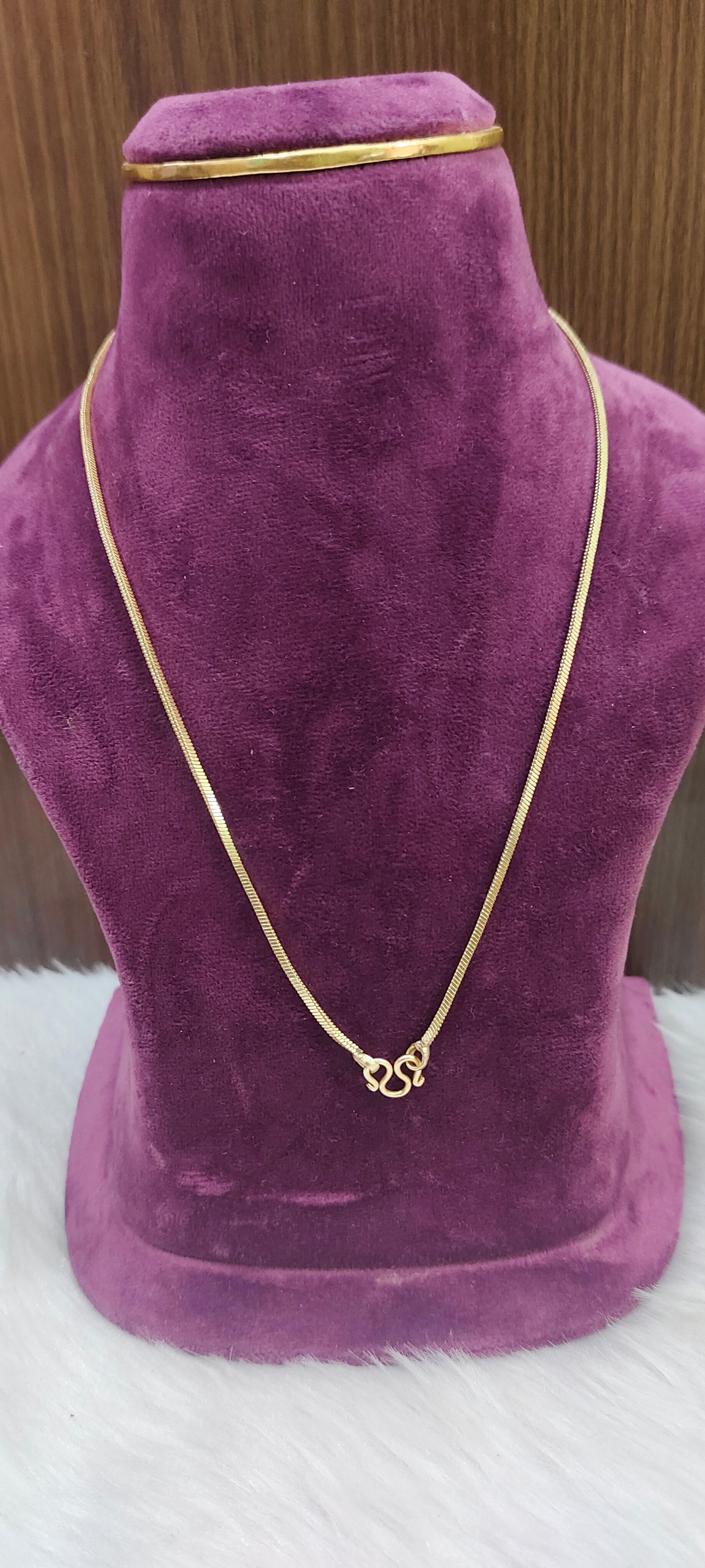 Pure panchaloham unpolished 18" length nice trendy chain