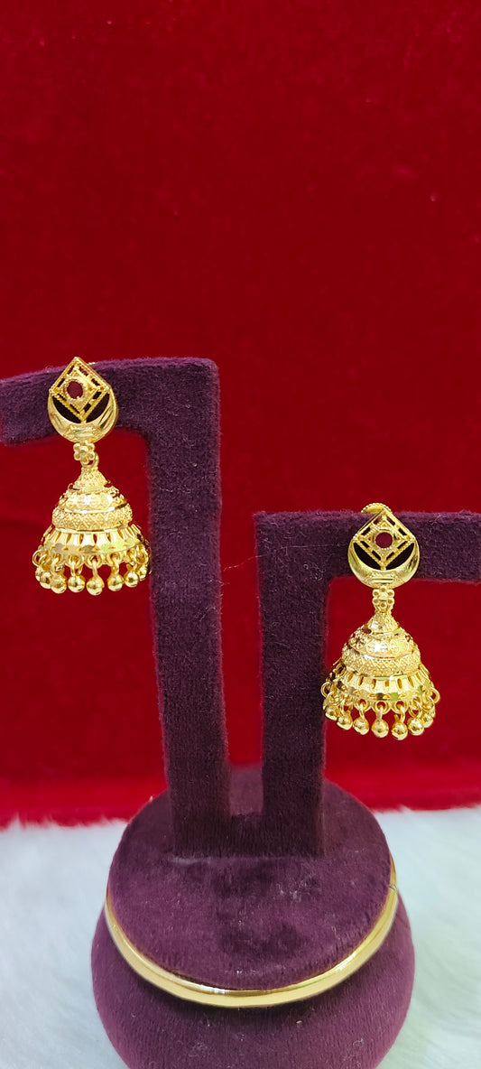 100% gold look jumkas