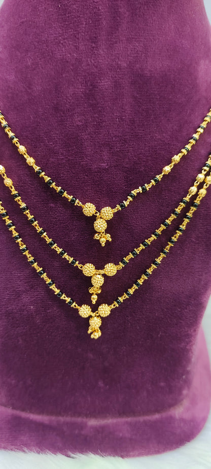 Stunning 3 step black beads with 18" length