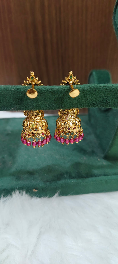 Premium gold look jumkas