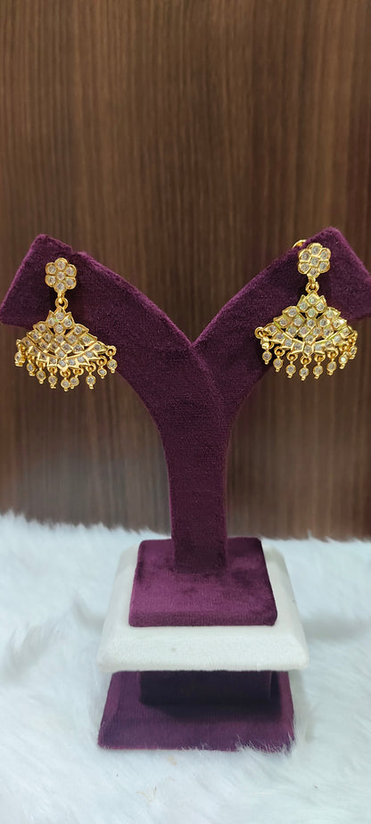 Pure panchaloham necklace and long haram set combo