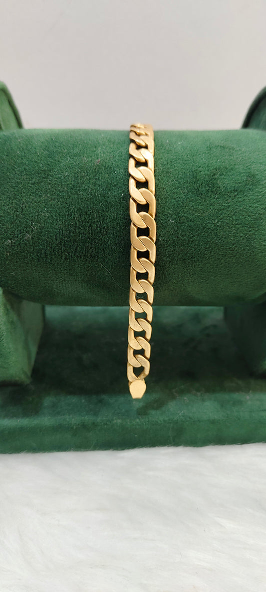 Pure panchaloham unpolished 8.5" length mens bracelet