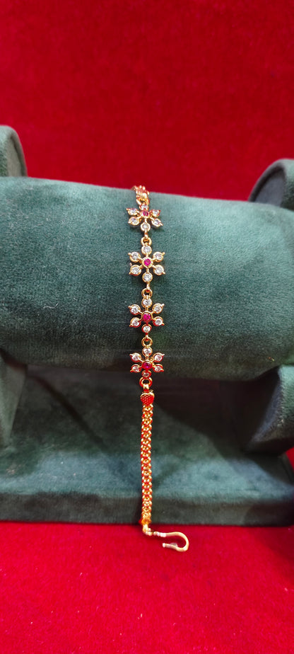 Pure panchaloham ladies bracelet with jumkas combo