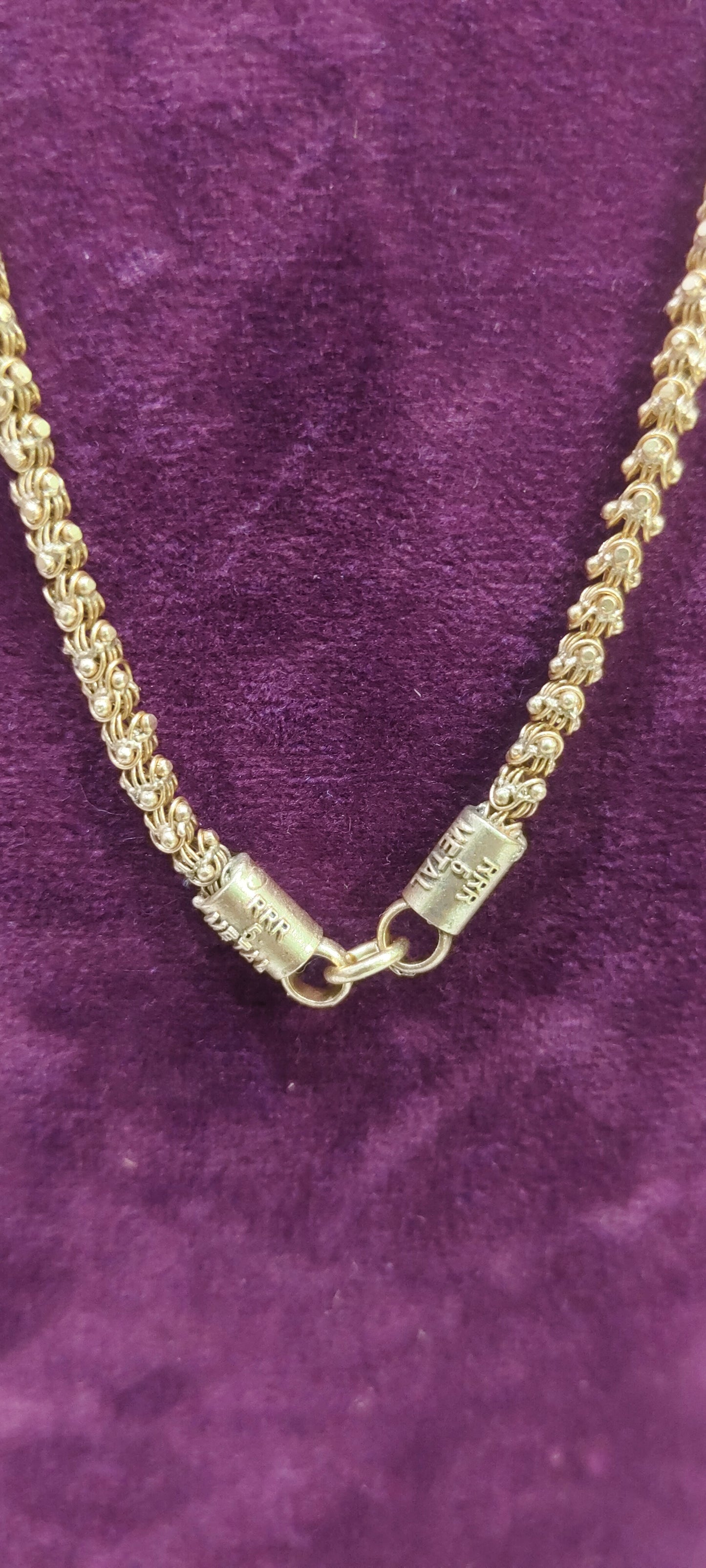 Pure panchaloham unpolished 24" length Chandramukhi chain
