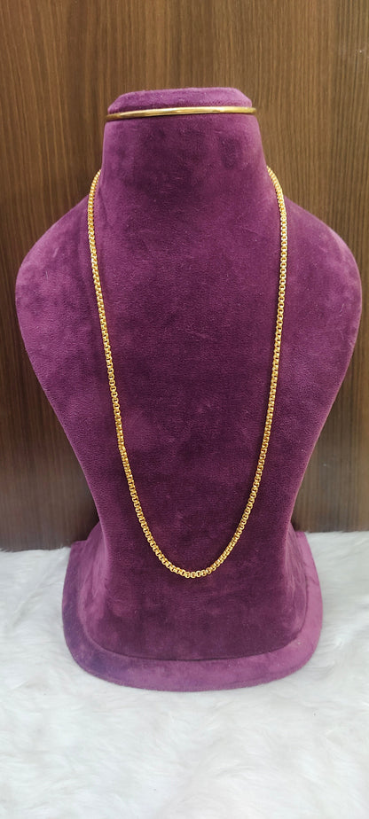 Premium micro gold plated daily wear 26" length Bharathi model thali chain