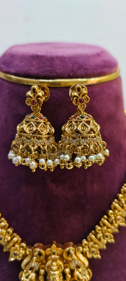 Premium nakshi necklace set