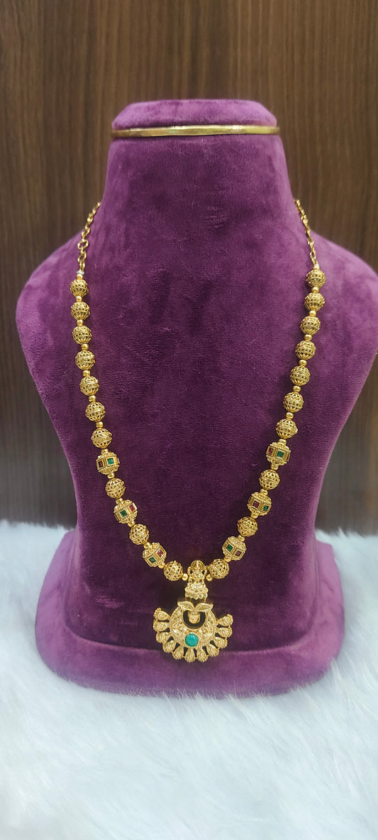 Premium antique nakshi beads chain with 18" length