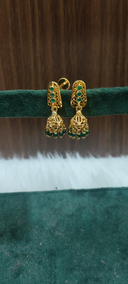 Premium micro gold plated daily wear kids jumkas