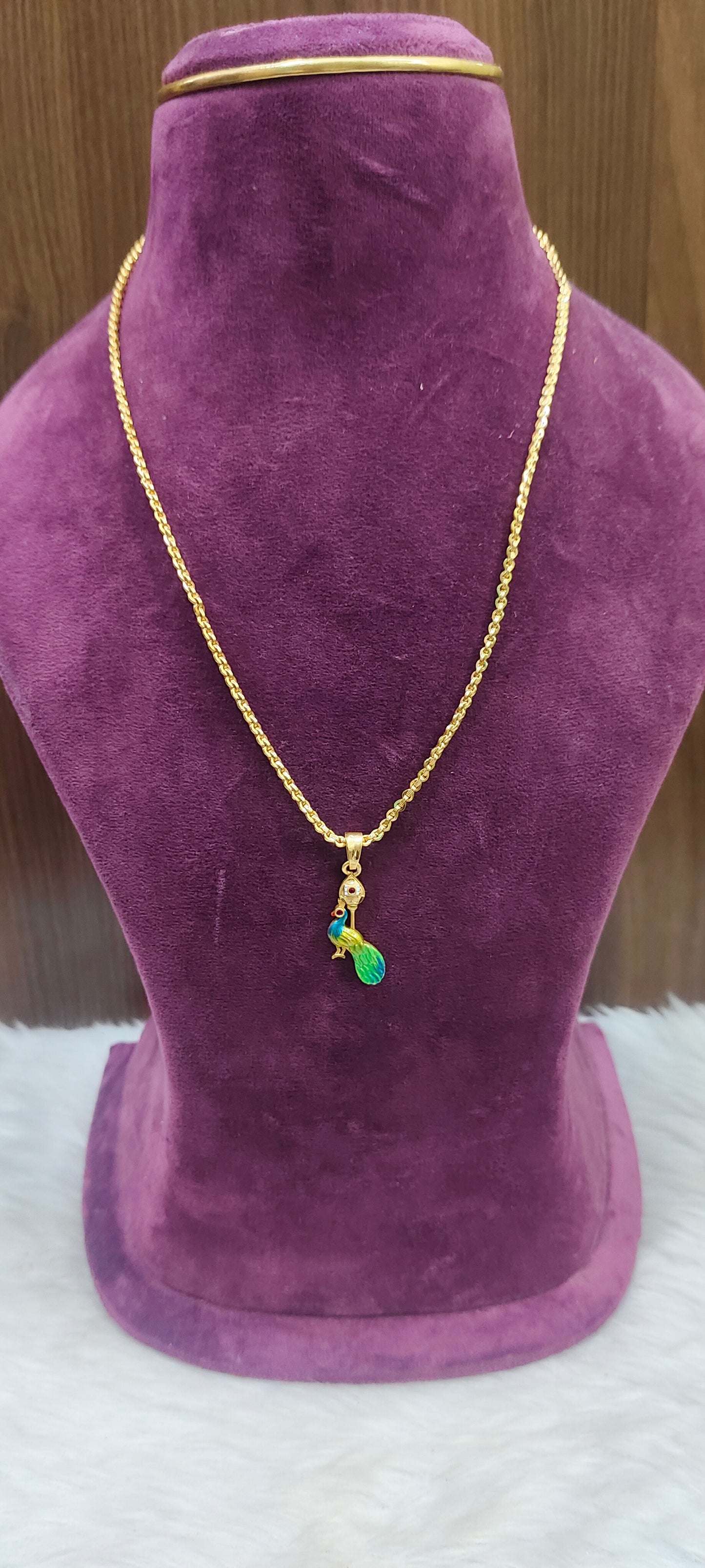 Premium micro gold plated 20" malbar chain with murugan locket