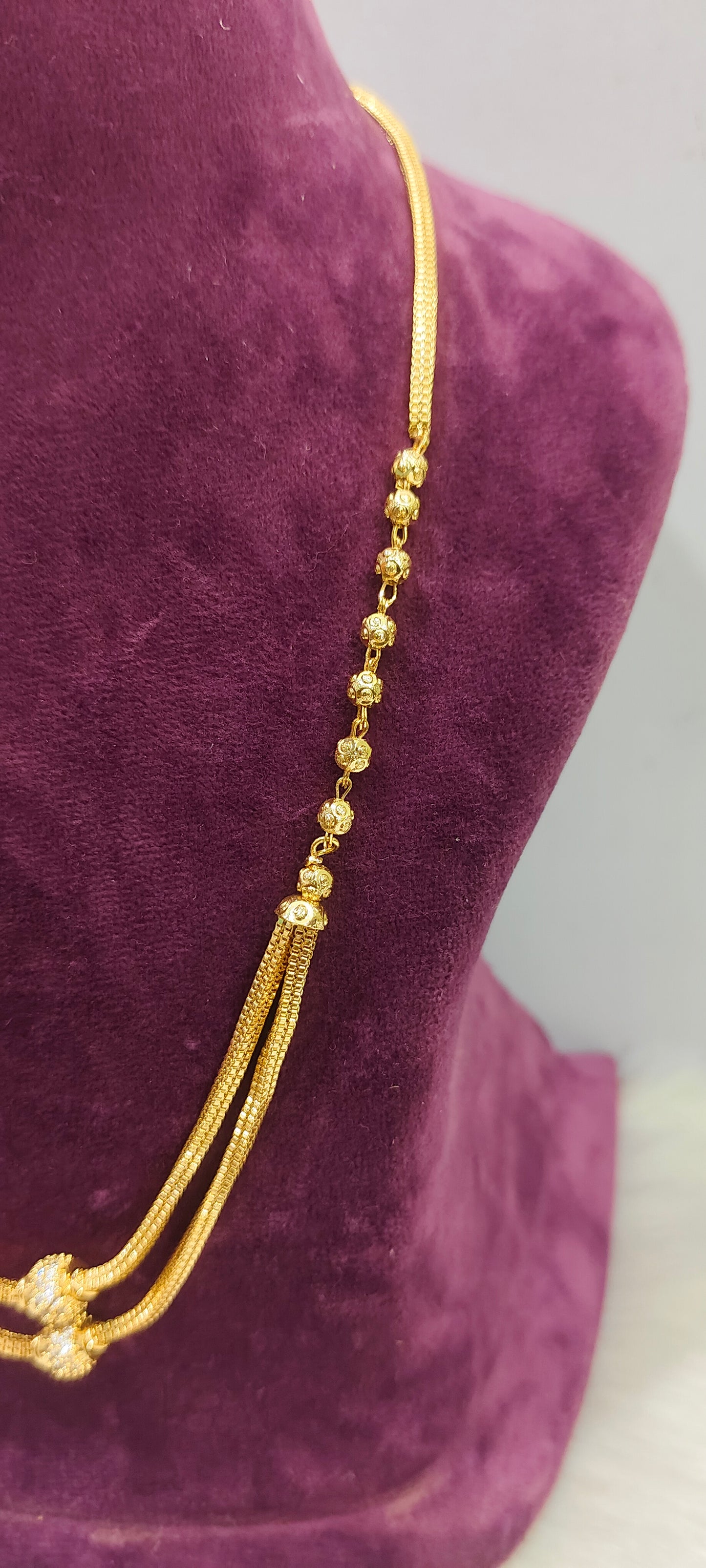 Premium micro gold plated 2 step chain