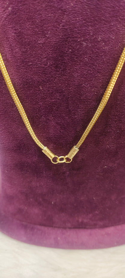 Pure panchaloham unpolished 24" side pendant Lakshmi Devi thali chain
