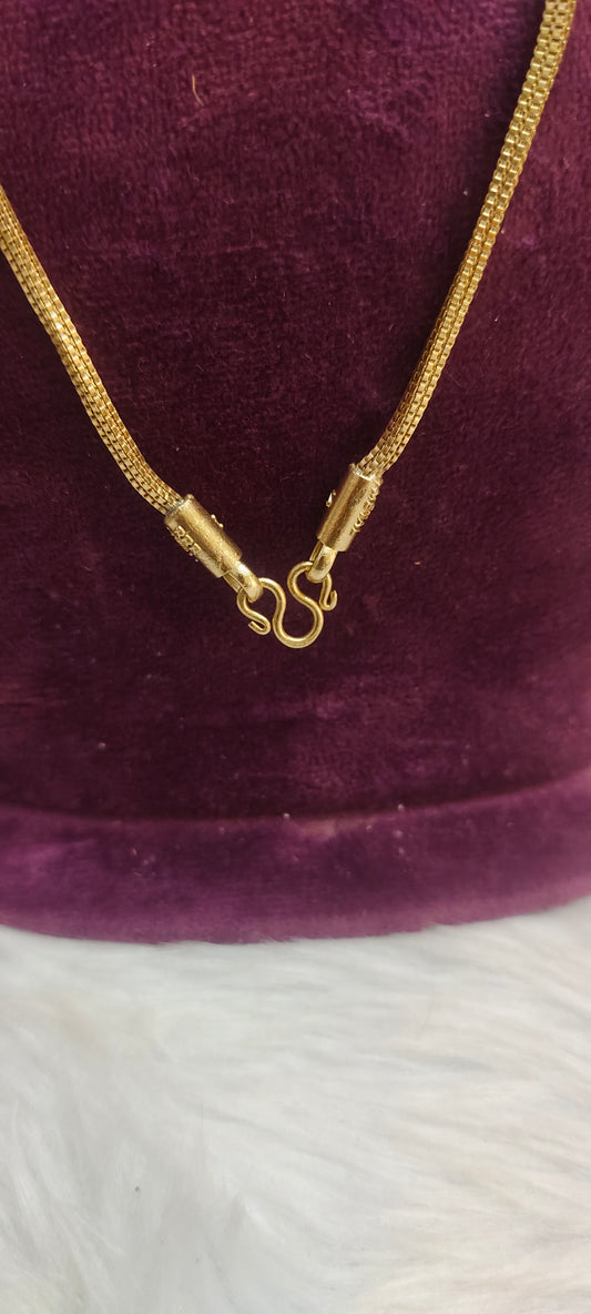 Pure panchaloham unpolished 18 " length square chain