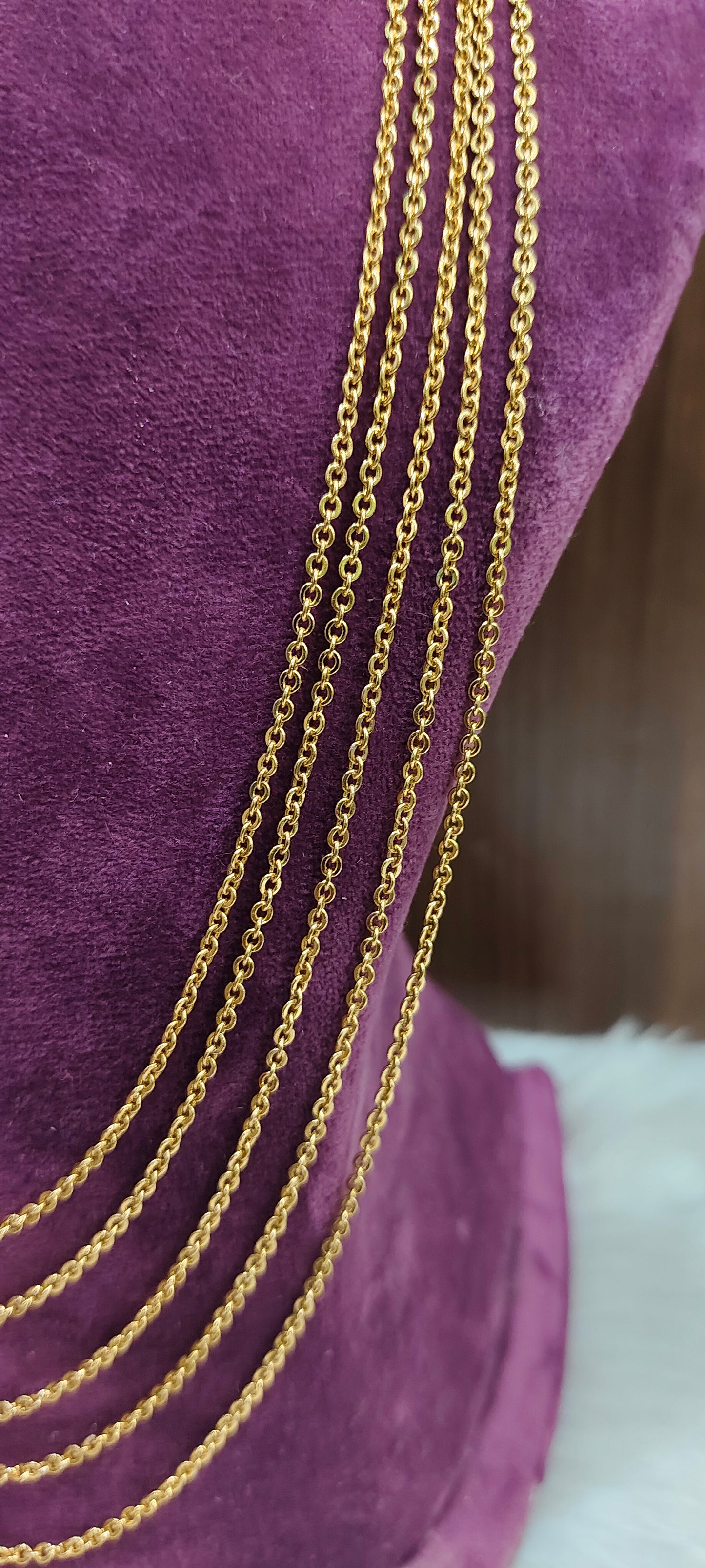 High premium 5 step 28" length nakshi Chandraharam