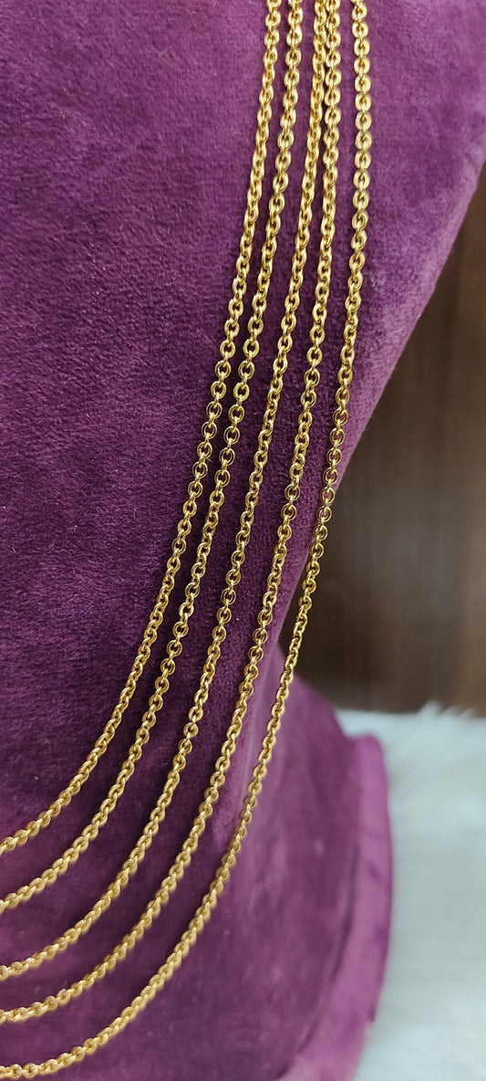 High premium 5 step 28" length nakshi Chandraharam