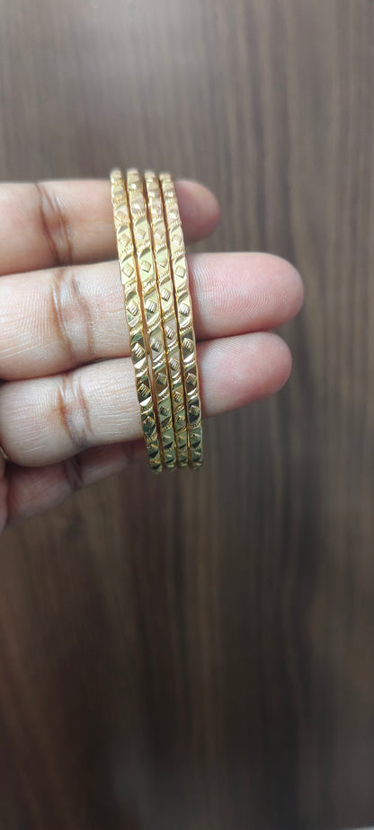 Pure panchaloham unpolished 4 bangles only 2.10 size available