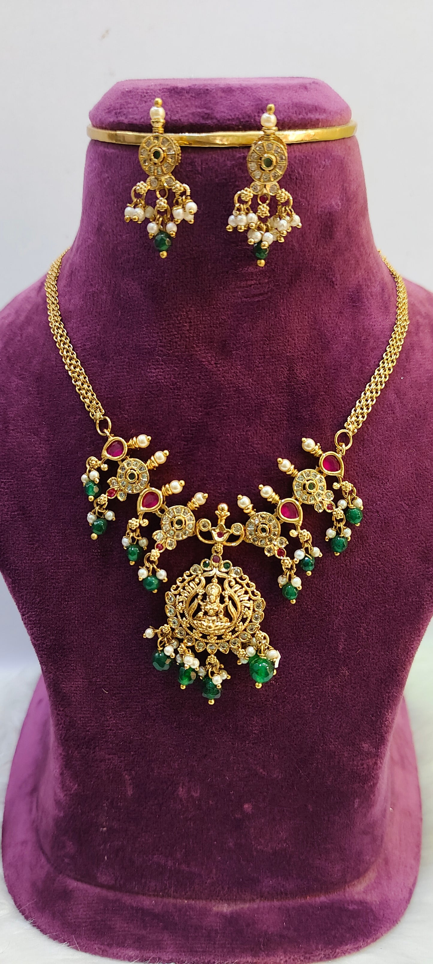 Premium nakshi simple necklace set