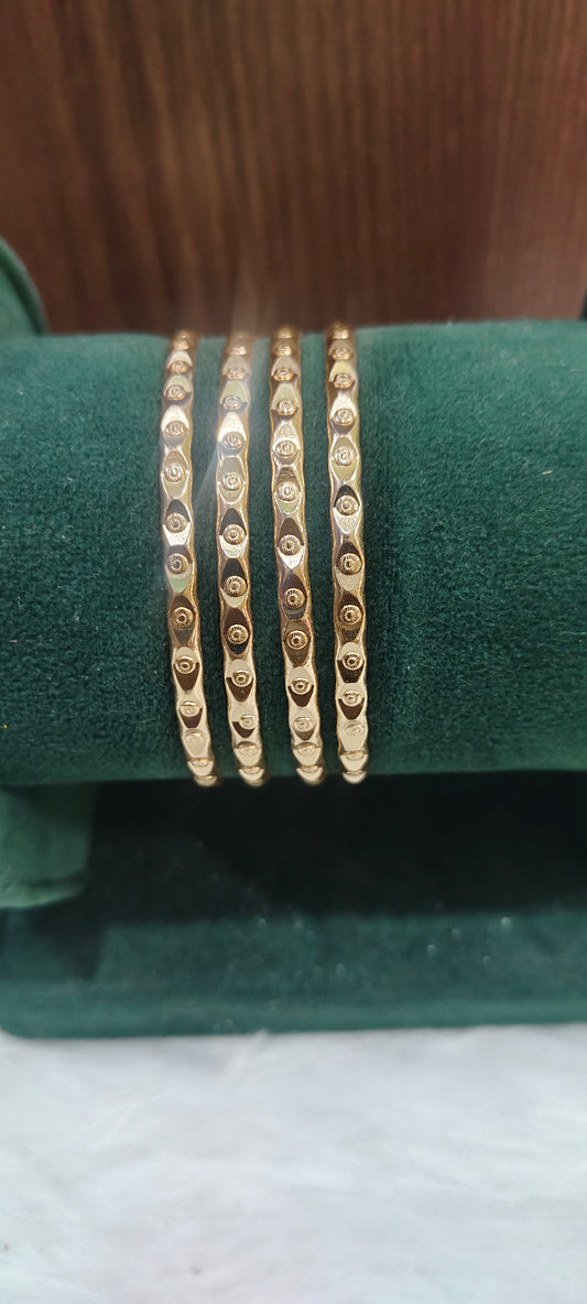 Pure panchaloham unpolished broad bangles non god motive