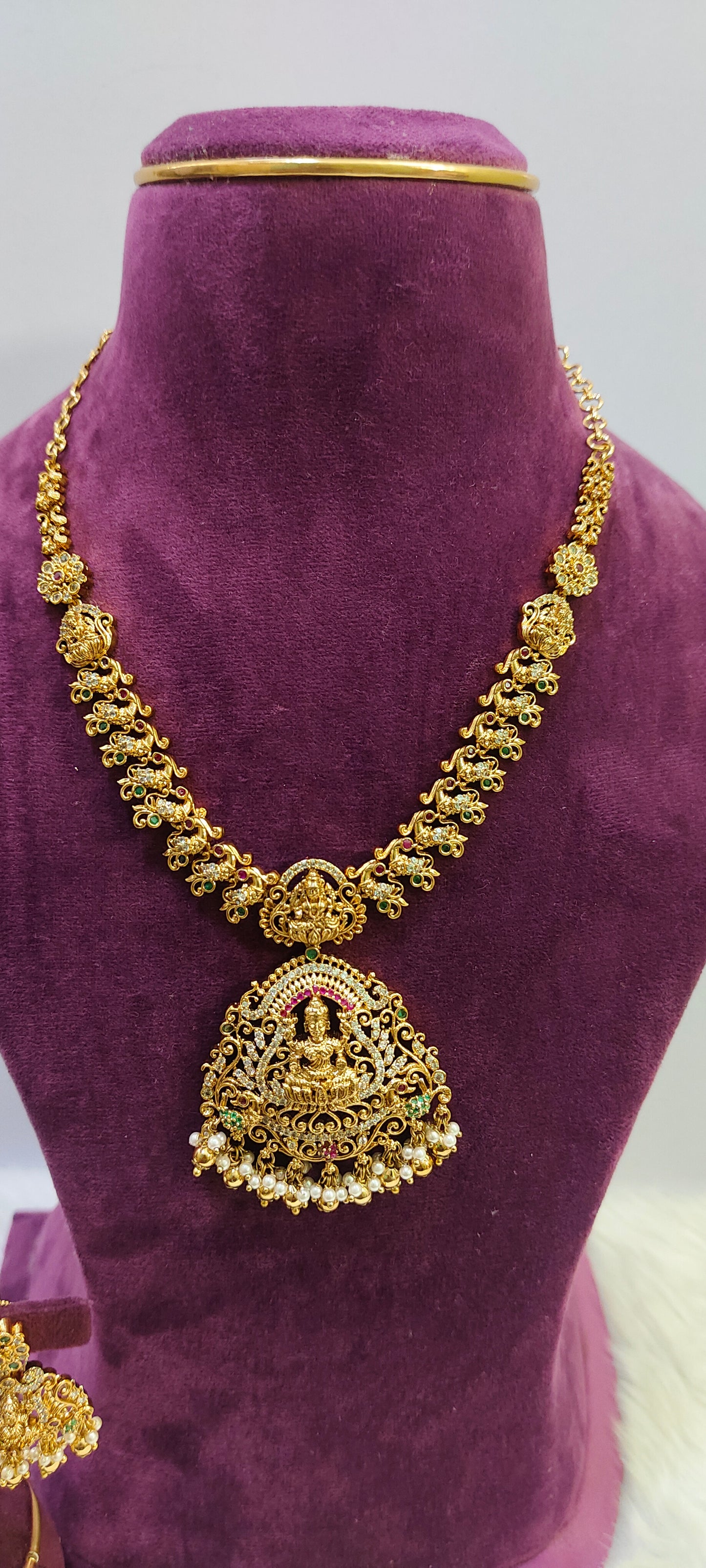 Premium nakshi necklace set