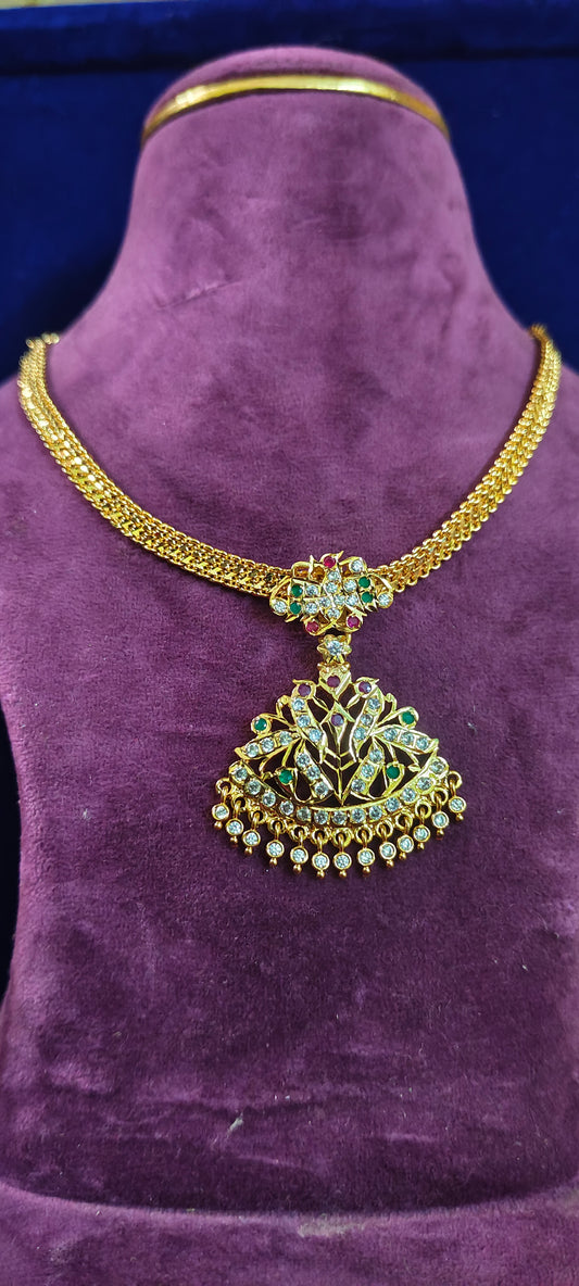 Panchaloham simple nanupatti necklace and