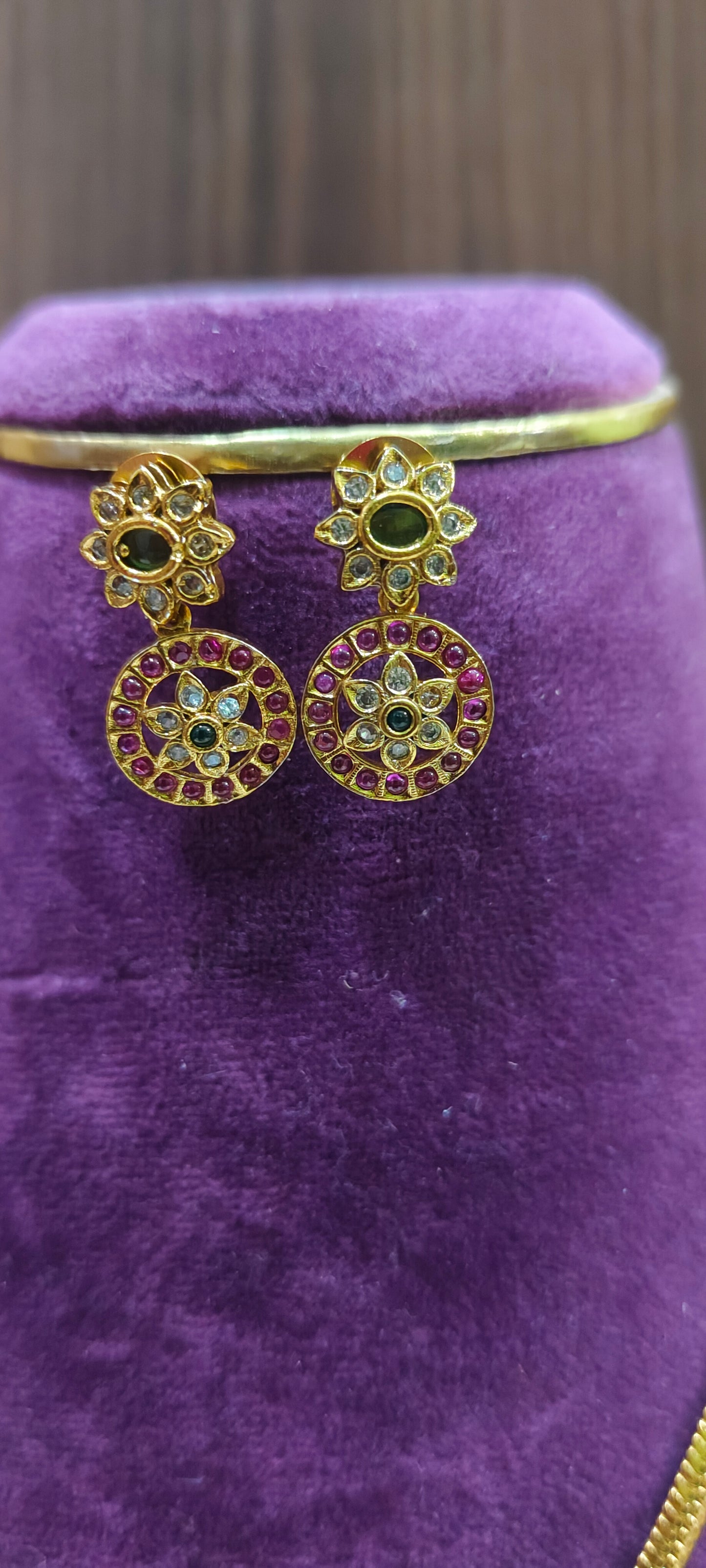 Premium pota kempu necklace set