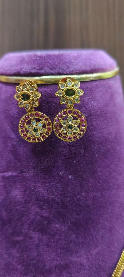 Premium pota kempu necklace set