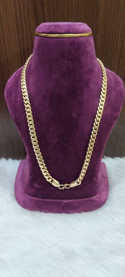 Pure panchaloham unpolished heavy look 20" length mens chain