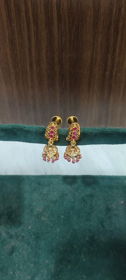 Premium micro gold plated daily wear kids jumkas