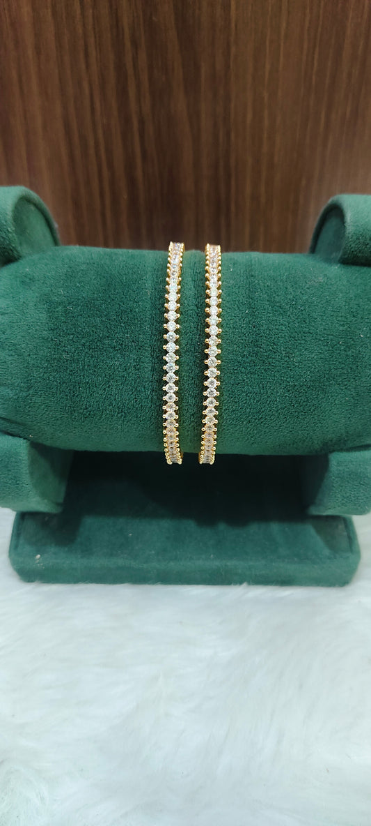 Pure panchaloham simple diamond look bangles