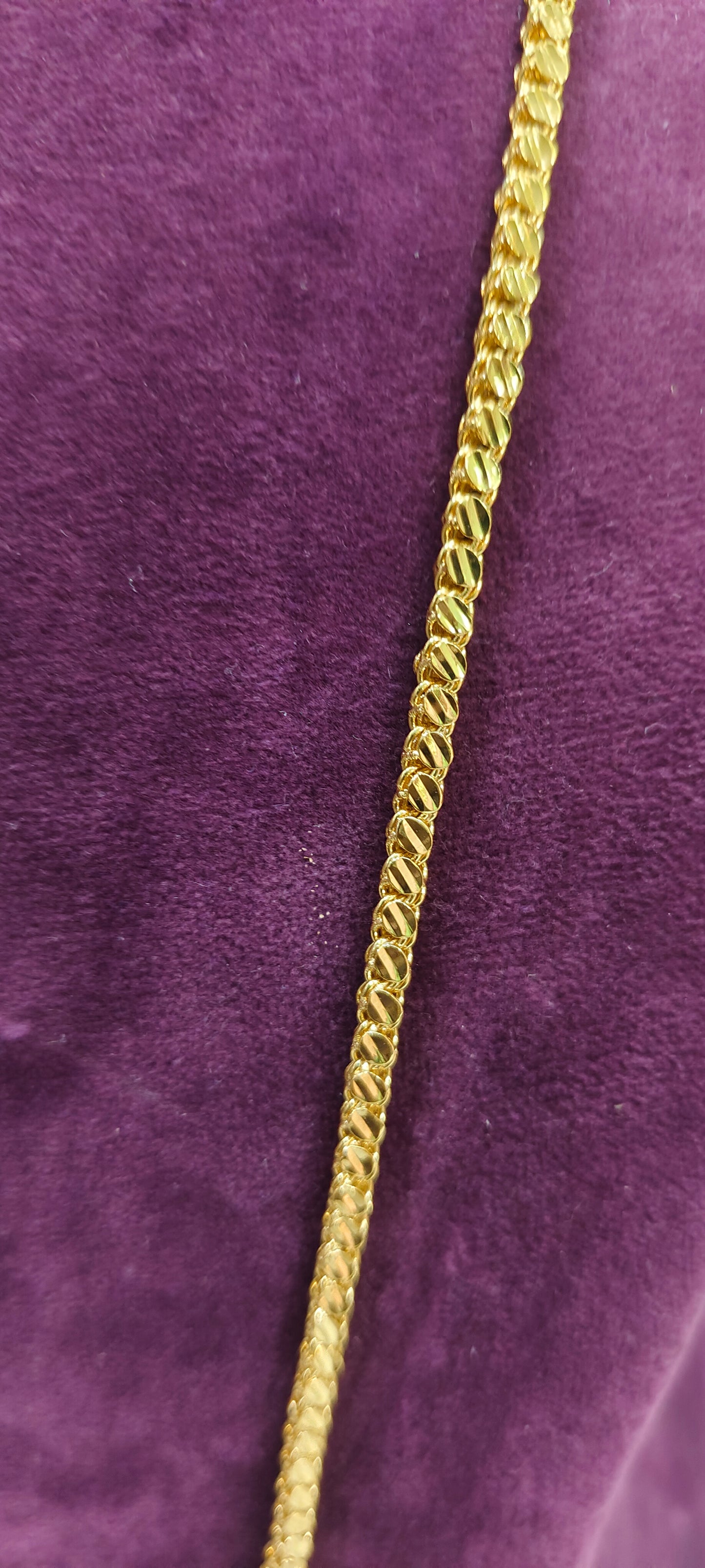 Premium micro gold plated 26" chain with Ruby panchaloham pendant