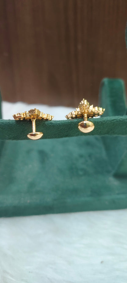 Pure panchaloham daimond look trendy studs