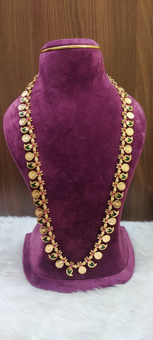 Premium gold look 32" Length kasu long haram