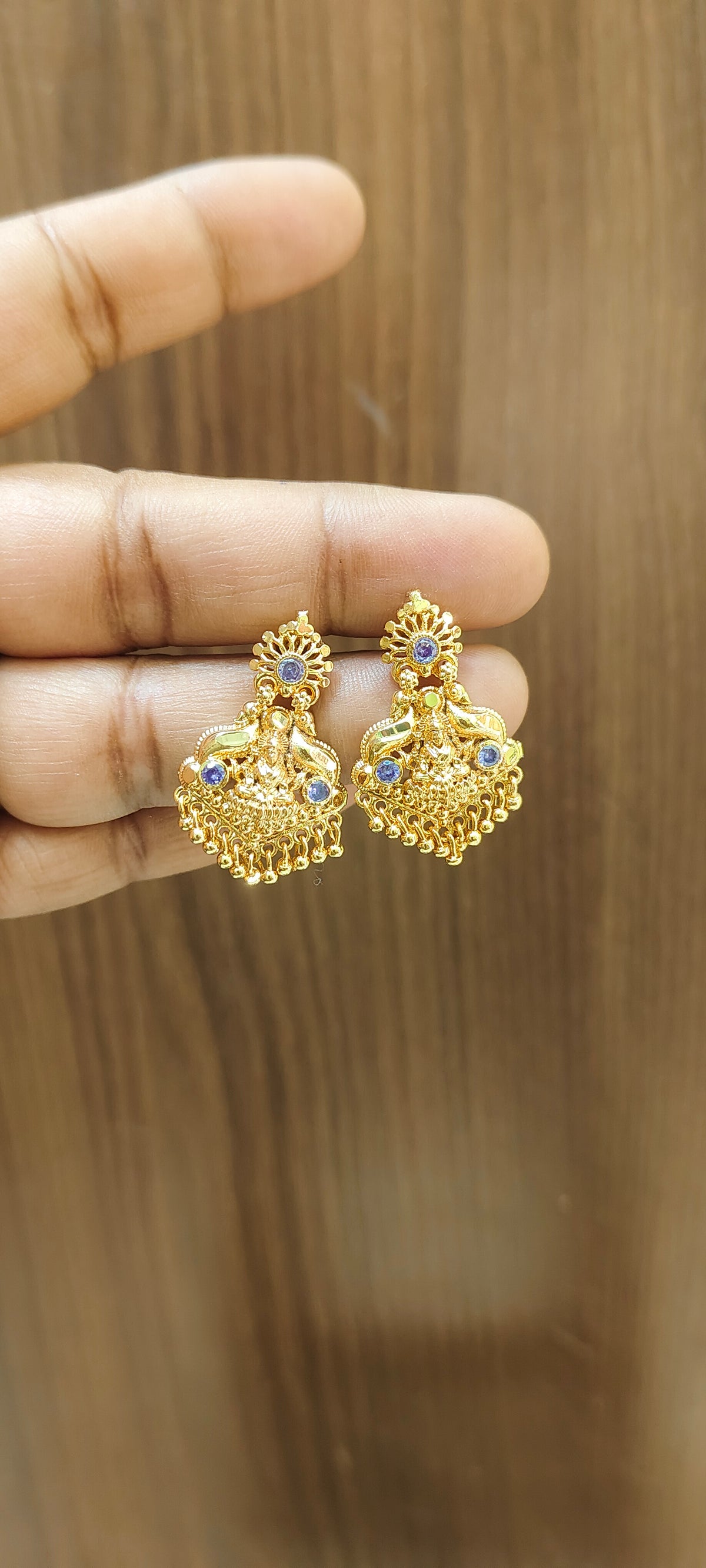 Premium micro gold plated daily ware gold look jumkas