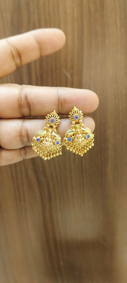 Premium micro gold plated daily ware gold look jumkas