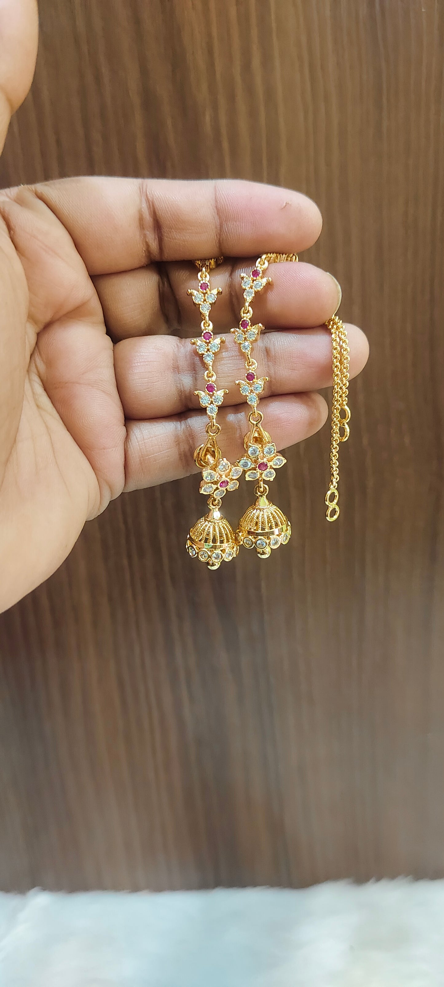 Pure panchaloham jumkas and cuttu maati  combo