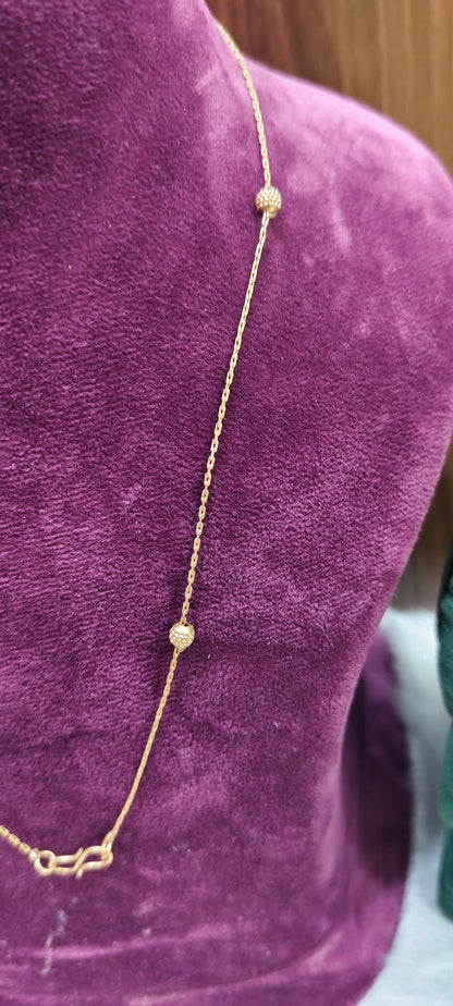 Pure panchaloham unpolished 18" chain with free openable kada