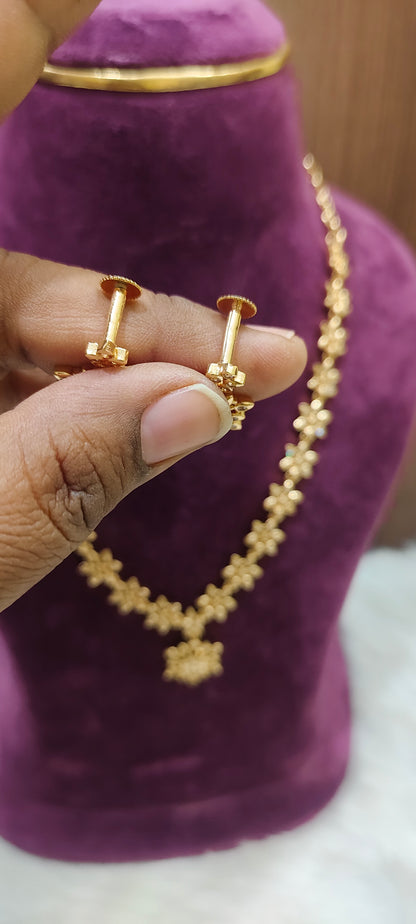 Pure panchaloham dimond look necklace