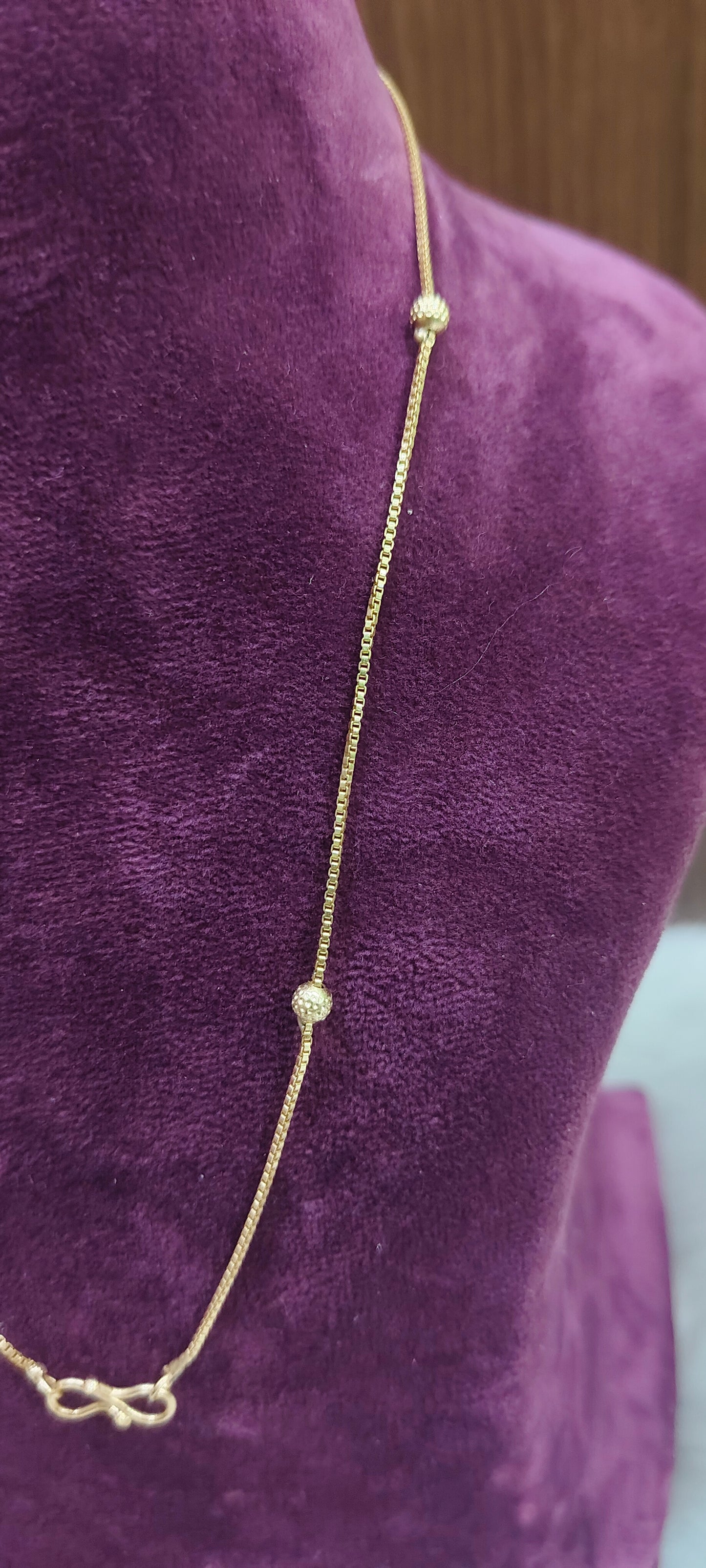 Pure panchaloham unpolished 18" length sleek pattern chain