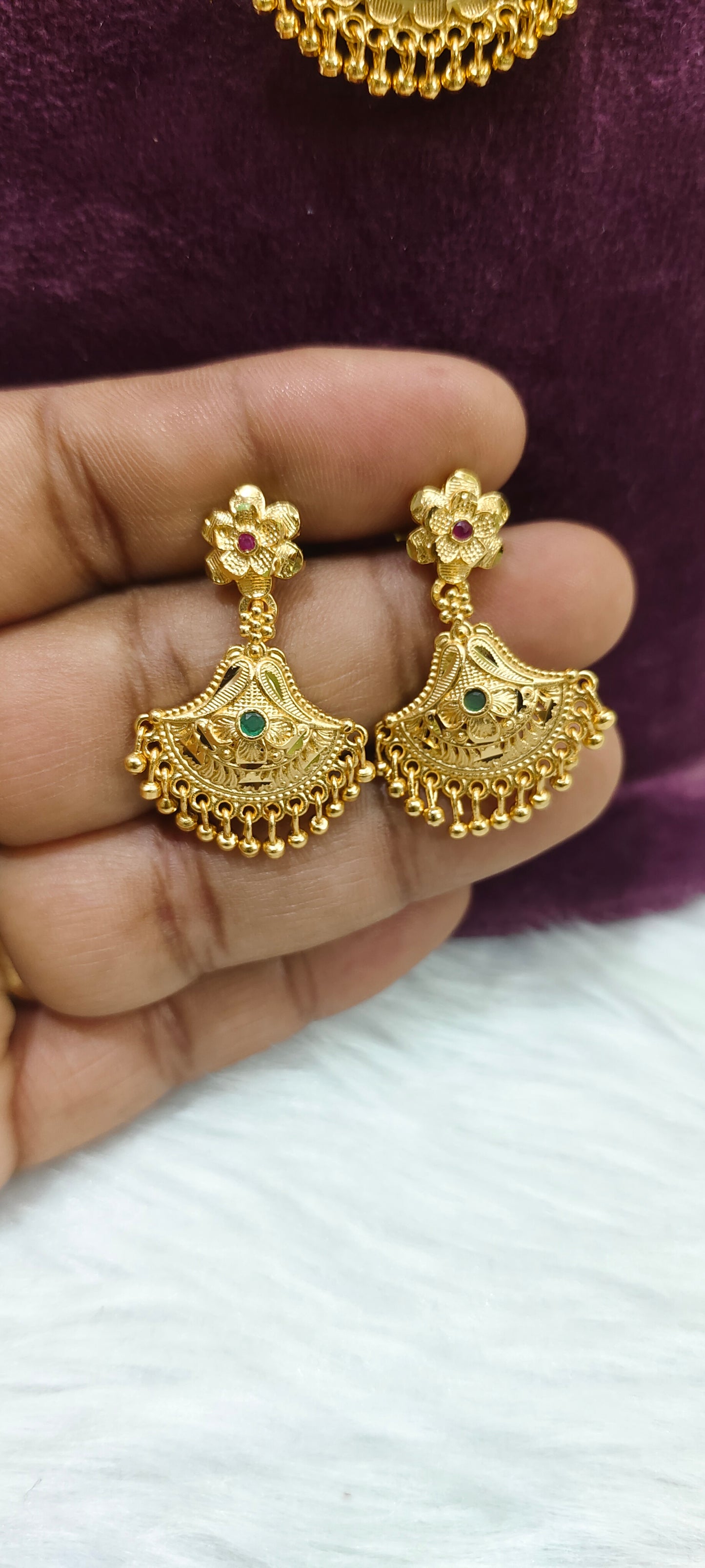 100% Real gold look necklace set