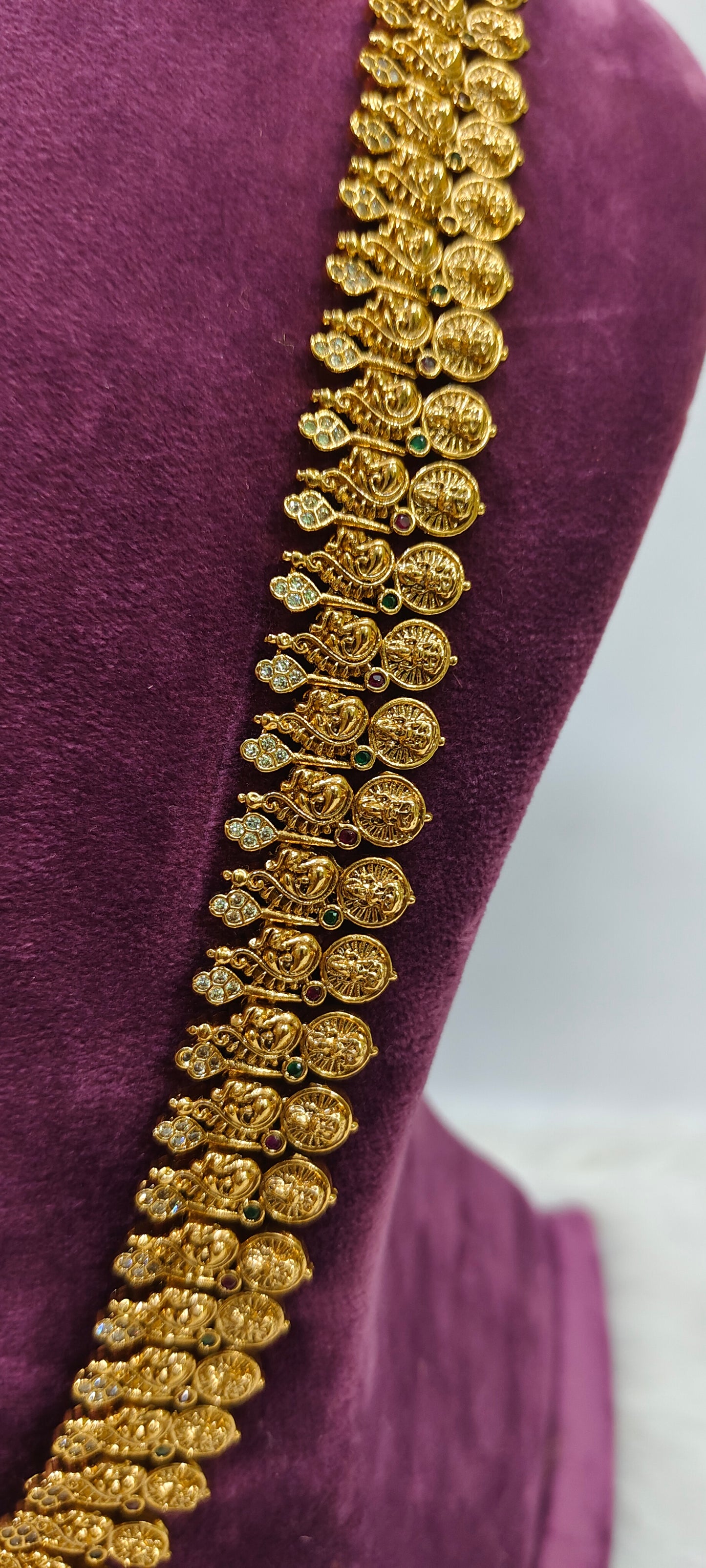 Premium nakshi kasu long haram set