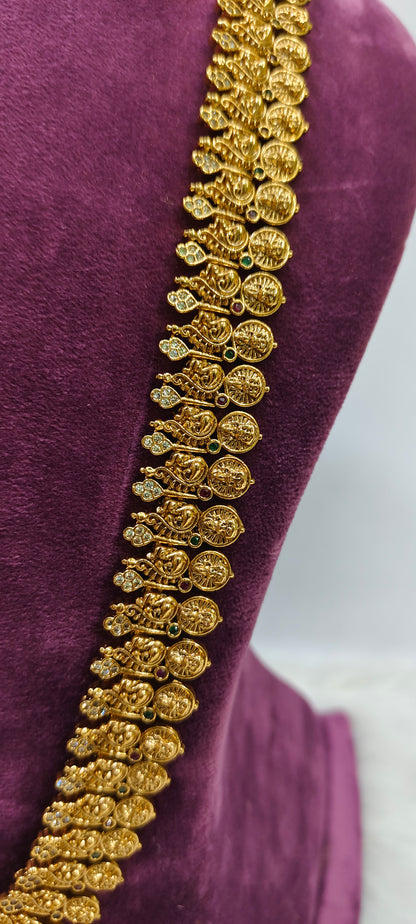 Premium nakshi kasu long haram set