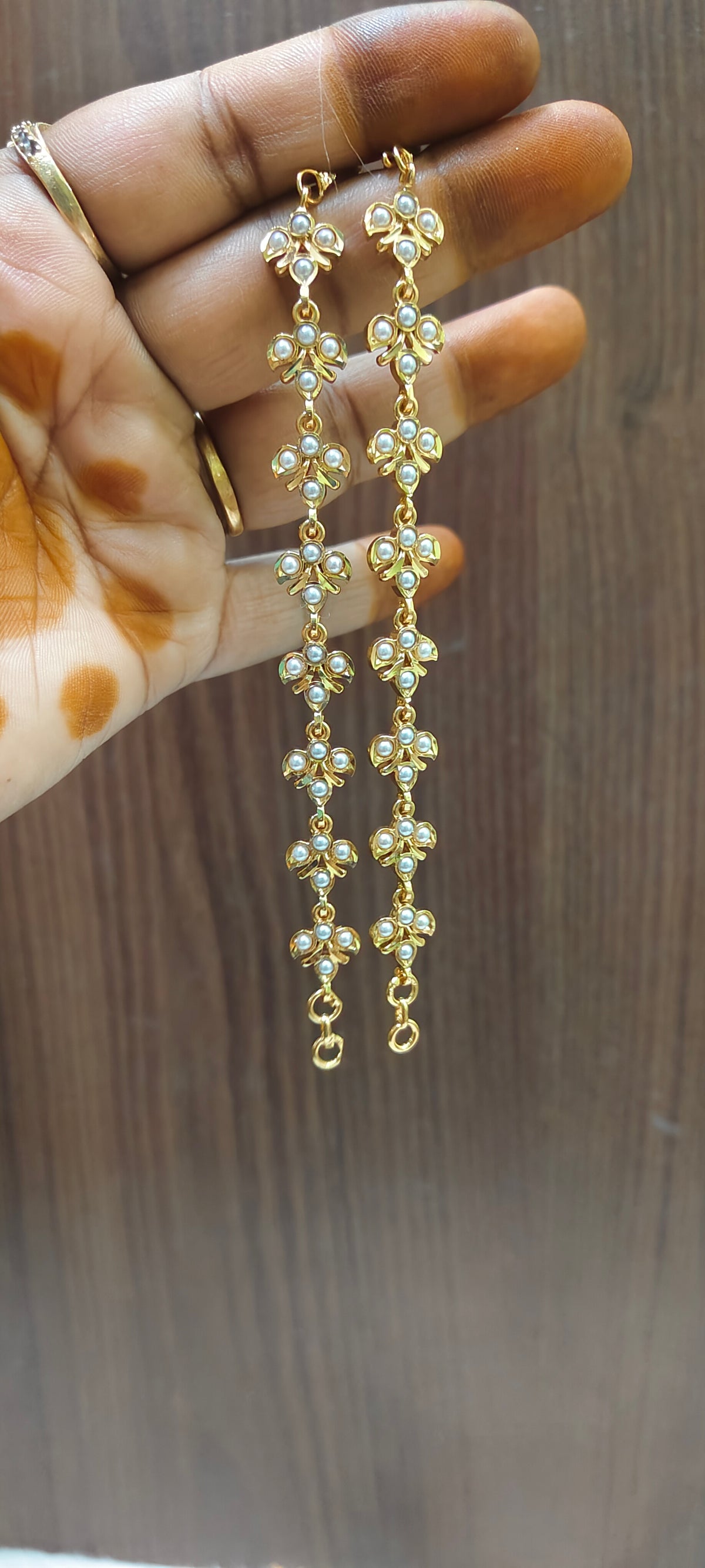Pure panchaloham gold look pearl maati