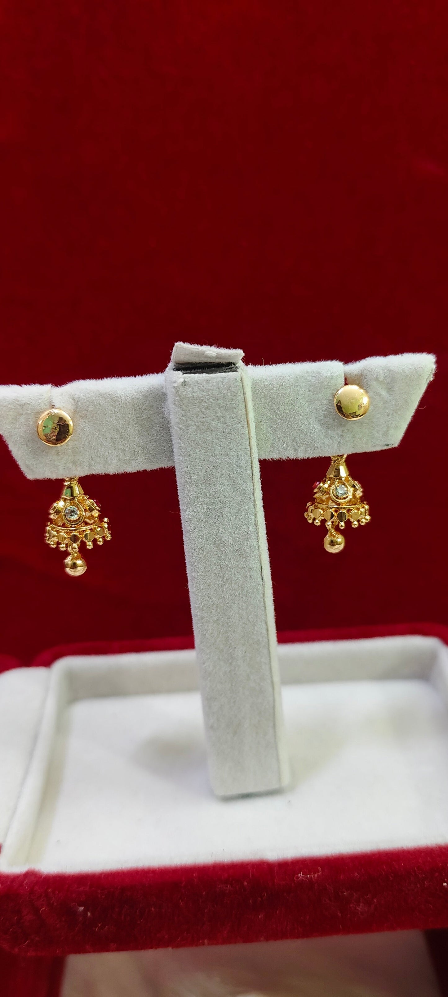 Pure panchaloham gold look kids jumkas
