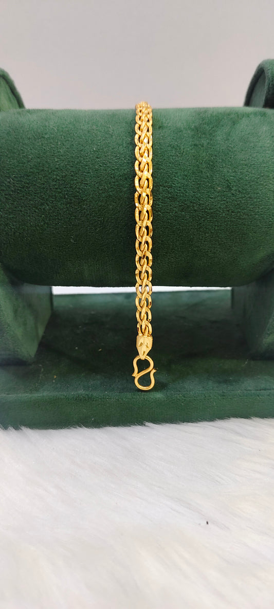 100%gold look mens bracelet
