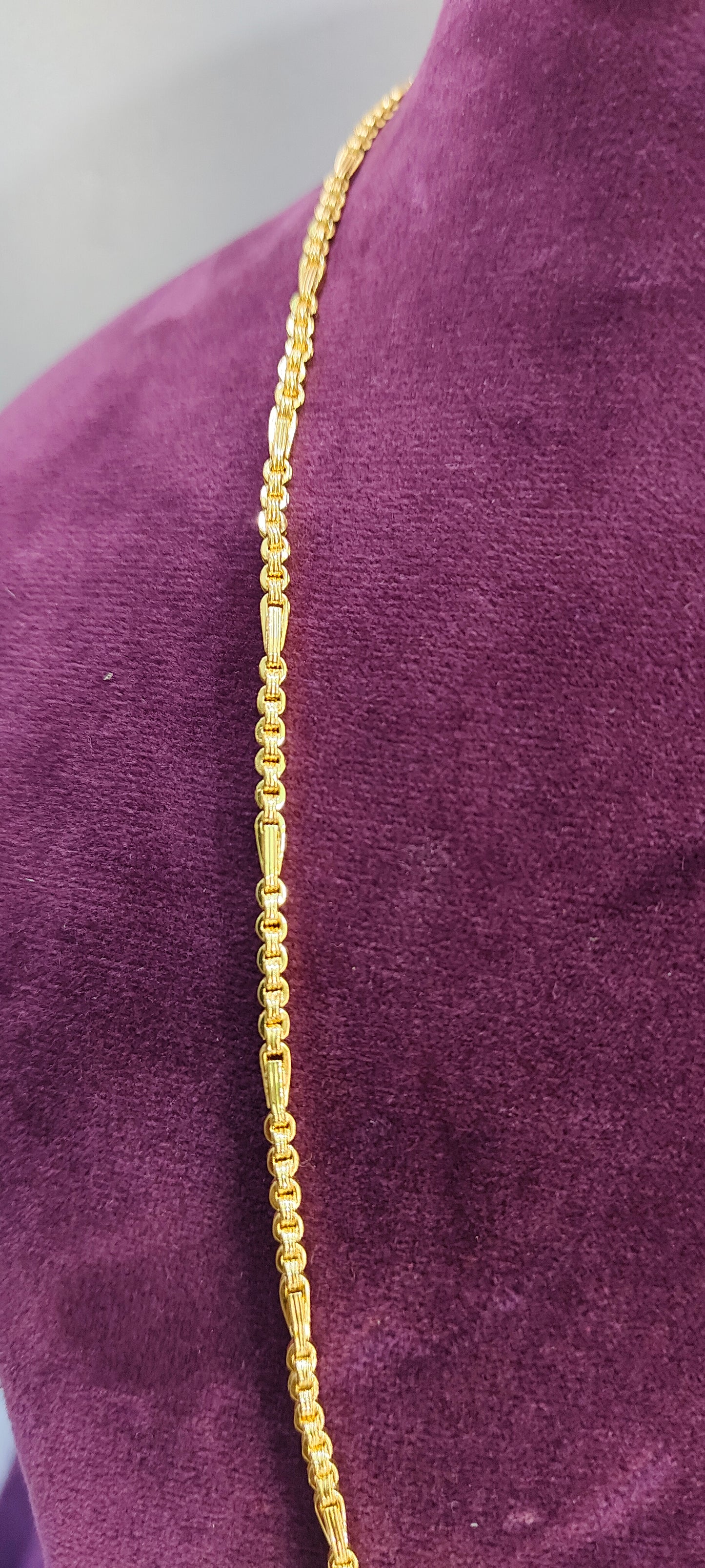 Pure panchaloham polished 24"thali chain with free unpolished mangalsutra