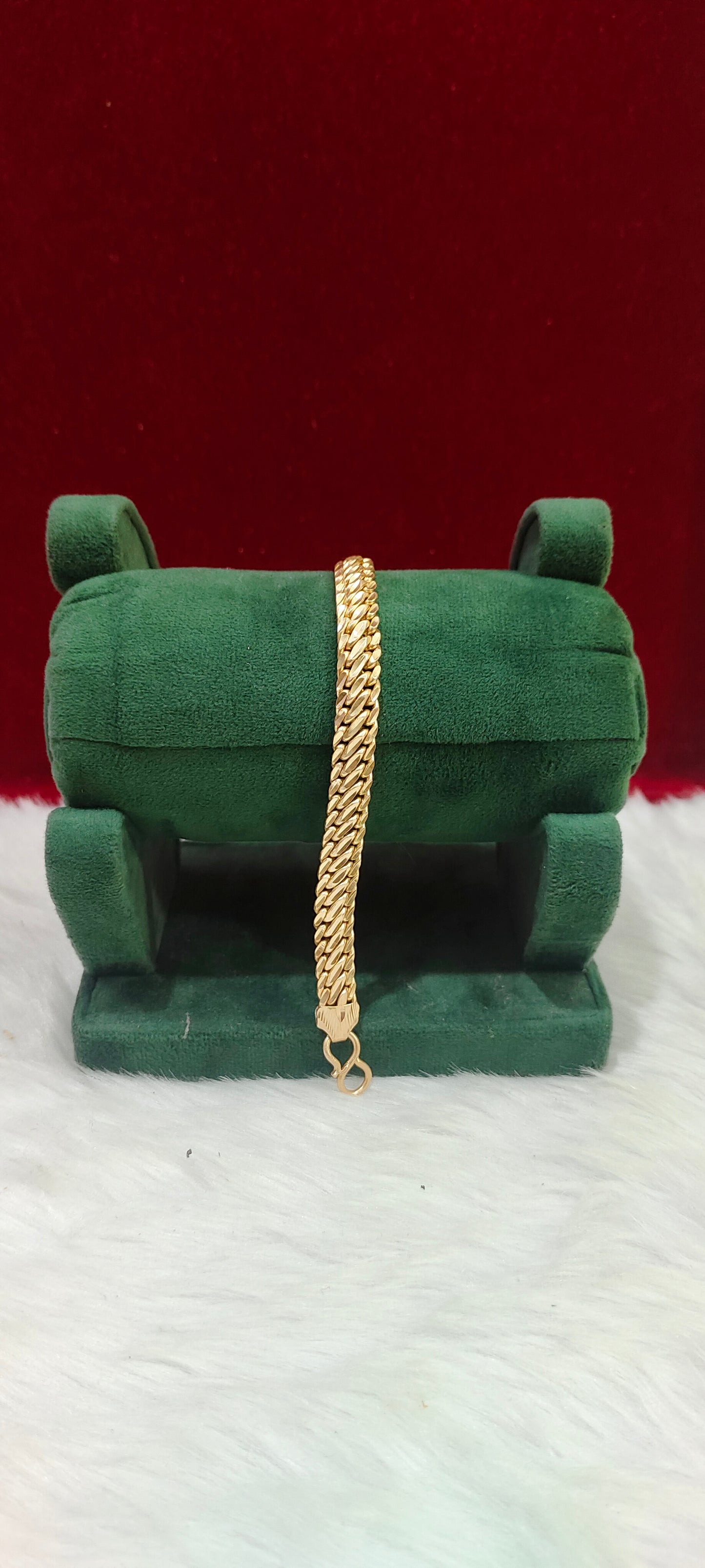 Pure panchaloham unpolished 8.5 " heavy quality length men's bracelet