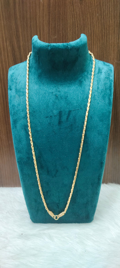 Pure panchaloham unpolished 24" length broad goduma model thali chain