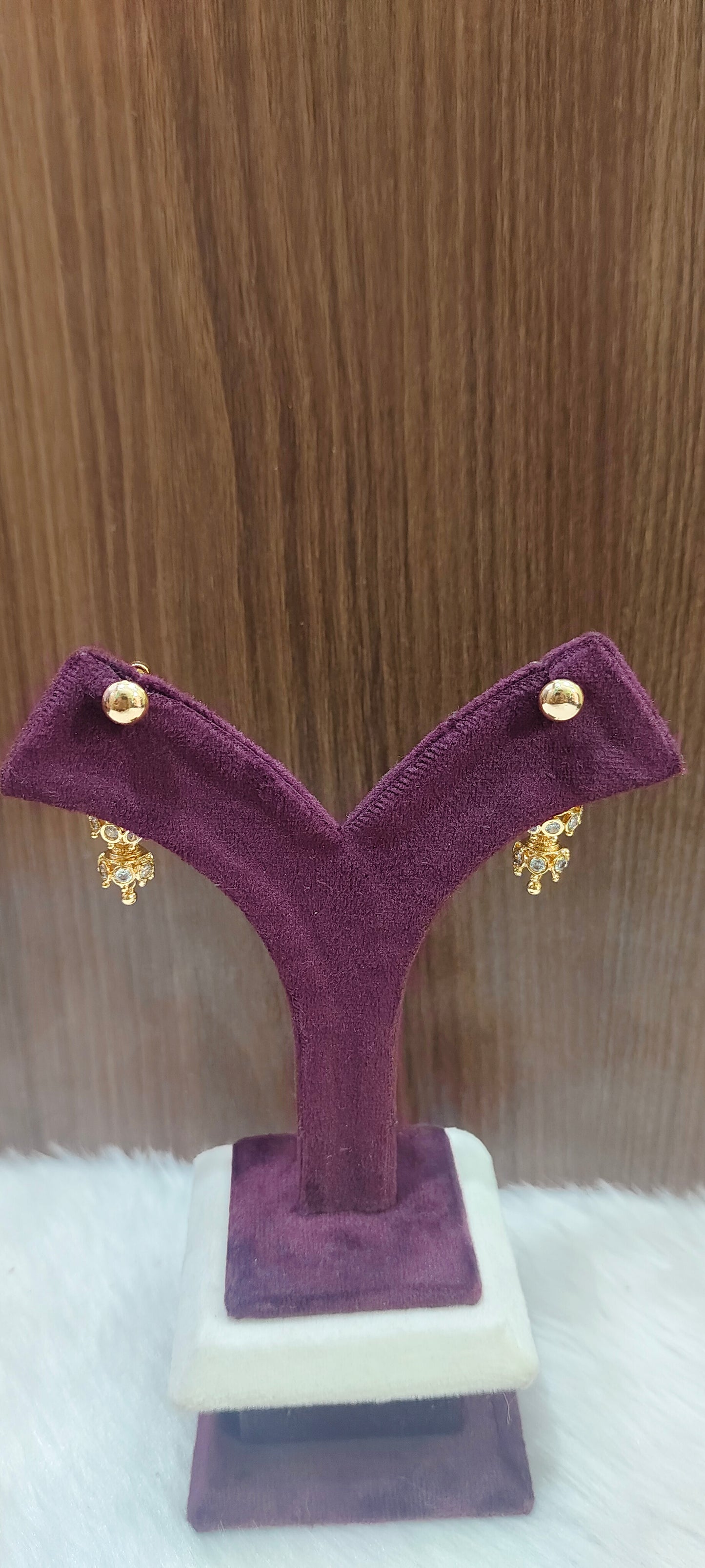 Pure panchaloham string earrings with step butta